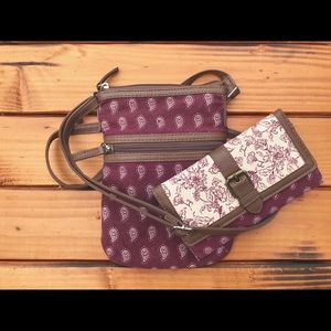 Claire’s - Burgundy Crossbody Bag and Wallet